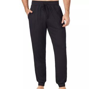 Men's Cuddl Duds Far-Infared Enhance banded bottom pajama pants Large black